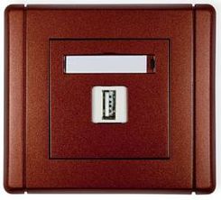 Karlik Gniazdo Pojedyncze Usb-Aa Brązowy Metalik (9FGUSB-1)