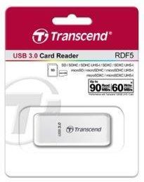 Transcend Card Reader USB 3.0 SDHC/XC microSDHC/XC UHS I white (TS-RDF5W)