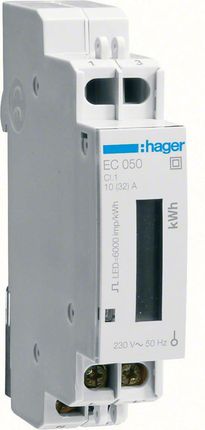 Hager Licznik Energii Elektrycznej Cyfrowy 1 Fazowy 32A 1 Mod Ec050