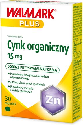 WALMARK Cynk Organiczny 15mg 30 tabl.