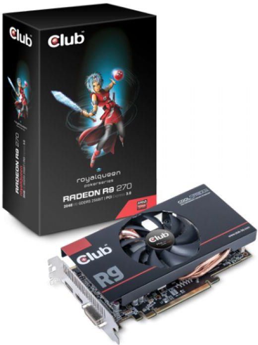 Club 3d Radeon Series R CLUB3D RADEON R9 270 2GB 955/5600MHZ DP&HDMI&DVI PCI-E ROYAL QUEEN H ...