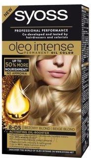 Syoss Oleo Intense farba do włosów trwale koloryzująca z olejkami 8-05 Beżowy blond 115ml