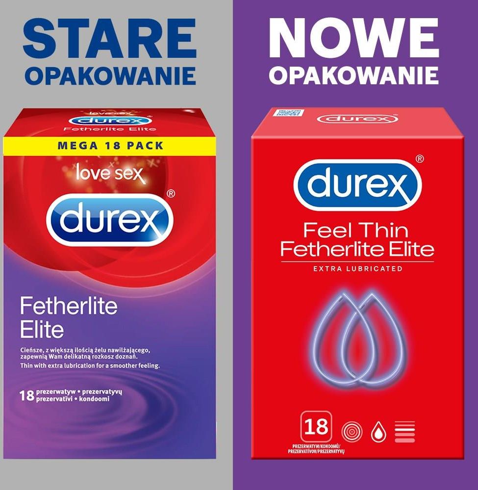 Durex prezerwatywy Feel Thin Fetherlite Elite 18 szt. - zdjęcie 2 Durex prezerwatywy Feel Thin Fetherlite Elite 18 szt.