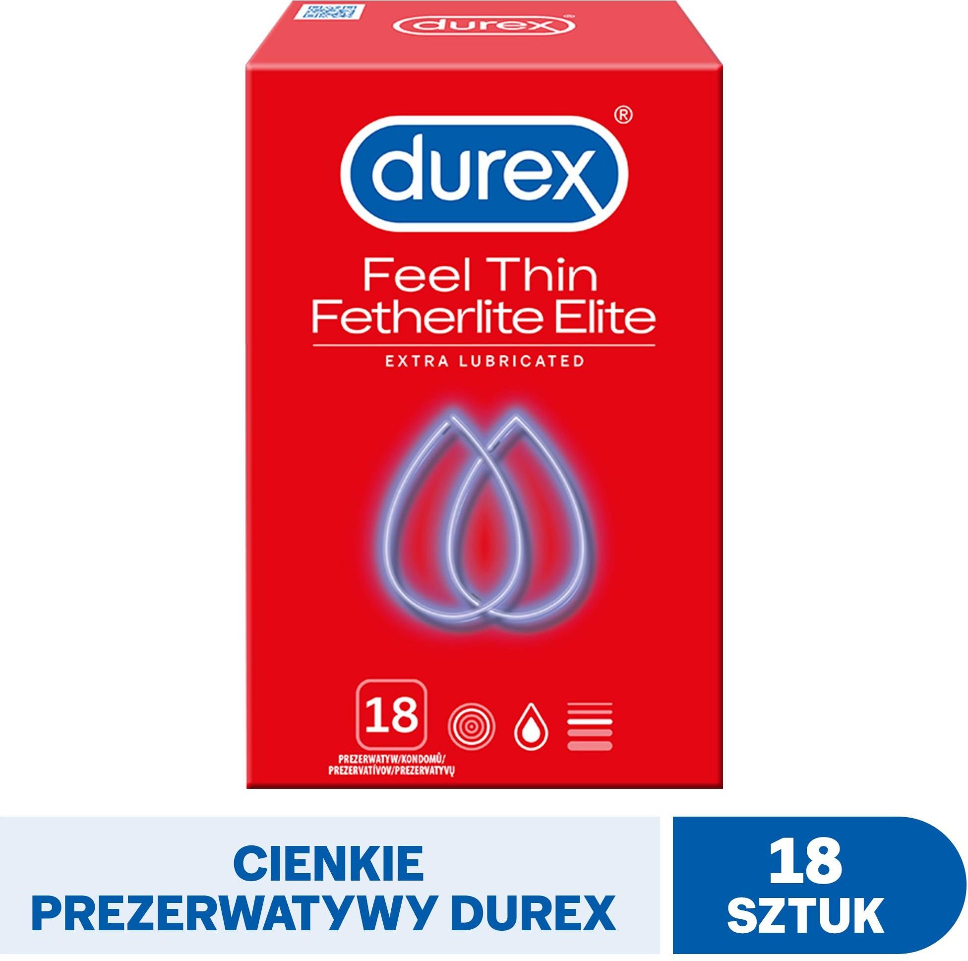 Durex prezerwatywy Feel Thin Fetherlite Elite 18 szt. - zdjęcie 4 Durex prezerwatywy Feel Thin Fetherlite Elite 18 szt.