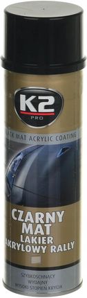 Lakier Czarny Mat Akryl 500ml Spray K2 L340