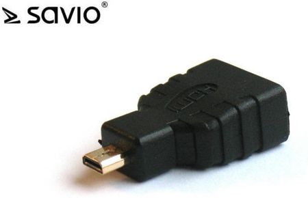 Savio adapter HDMI A żeńskie - micro HDMI męskie typ D v.1,4 pozłacane styki (CL-17)