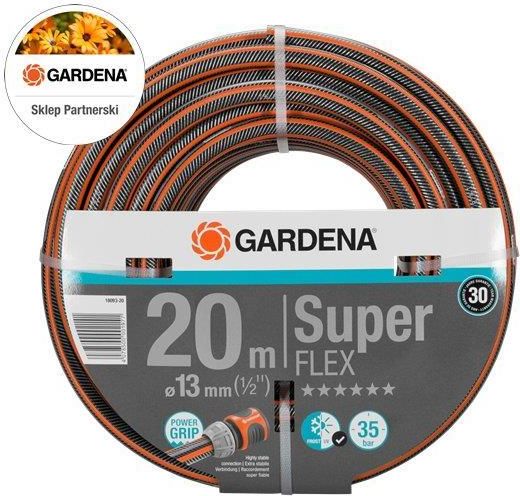 Gardena Wąż ogrodowy Premium SuperFlex 1/2", 20 m (18093-20) - zdjęcie 1 Gardena Wąż ogrodowy Premium SuperFlex 1/2", 20 m (18093-20)