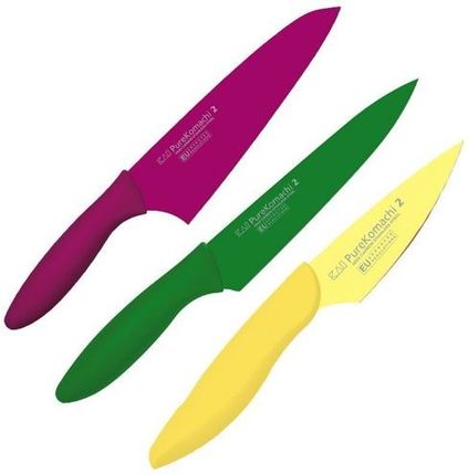 KAI zestaw noży kuchennych 3 szt. , kolorowe noże kuchenne KAI KA-ABS-0310