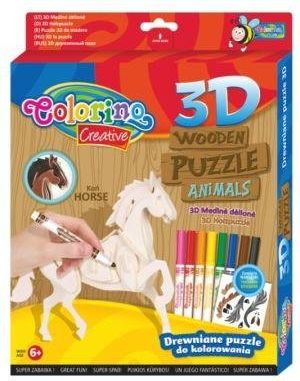 Colorino Puzzle Drewniane 3D Koń