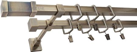 Lazur Karnisz Kometa Stare Złoto, Podwójny 20 + 20 Mm Kwadro 240cm
