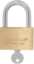 Zdjęcie Kłódka kabłąkowa mosiężna 50mm karta, Mega - Lipsko