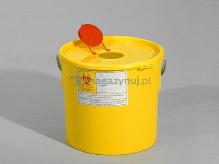 Pojemnik Na Odpady Ostre Z Otworem Wrzutowym, Poj. 15L (Kolor Żółty)