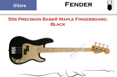 Fender 50s Precision Bass Maple Fingerboard Black