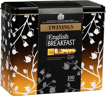 TWININGS 100x2,5g English Breakfast Herbata ekspresowa puszka