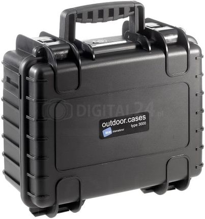 B&W International Outdoor-Case Type 3000 Walizka na sprzęt foto-video, czarna (3000/B/SI)