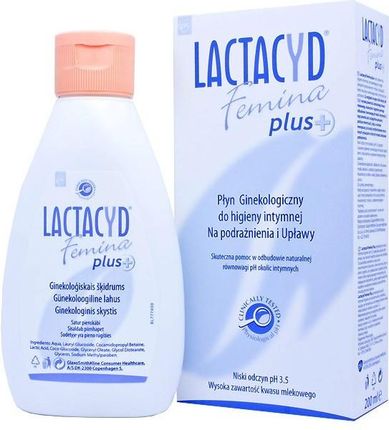 LACTACYD FEMINA Plus+ Płyn ginekologiczny do higieny intymnej 200ml