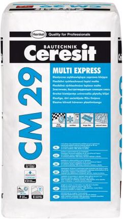 Ceresit Cm 29 Multi Express Zaprawa Klejowa Elastyczna do Płytek 25Kg