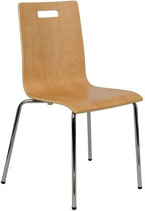 Krzesło Ze Sklejki, Stelaż Chromowany. Model S-132A.