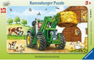 Ravensburger Puzzle W Ramce Traktor Na Farmie 06044