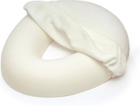 Sissel Sit Ring - owalna poduszka do siedzenia biała, poszewka frotte