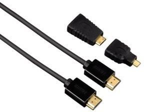 Hama Kabel HDMI 1,5m + 2 Adaptery HDMI (C/D) (1222270000)