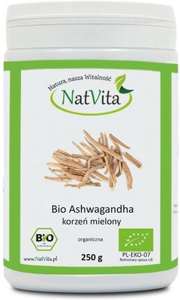NatVita: ashwagandha (withania somnifera) w proszku BIO - 250 g