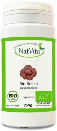 NatVita: Reishi, lakownica żółtawa (ganoderma lucidum) sproszkowana BIO - 250 g