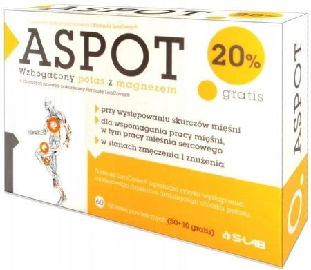 Aspot (potas z magnezem) 50 tabl. + 10 tabl. - zdjęcie 2