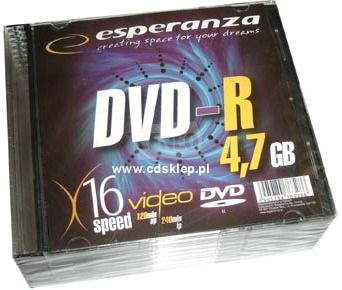Esperanza DVD-R 4.7GB 16x Slim 10szt (1112)