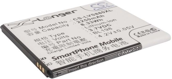 Batteria Agli Ioni Di Litio BL198 Per Lenovo A830, A850, K860, S880, S890 - 2000mAh