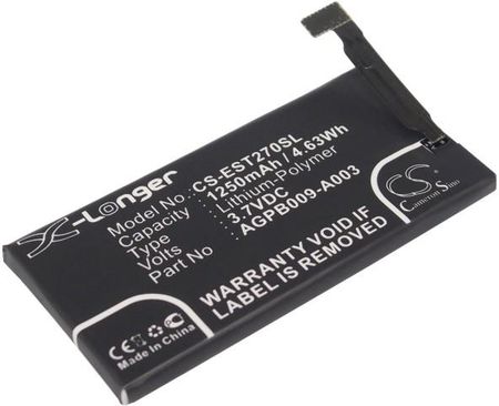 Cameron Sino Sony Ericsson ST27i / AGPB009-A003 1250mAh 4.63Wh Li-Polymer 3.7V (CS-EST270SL)
