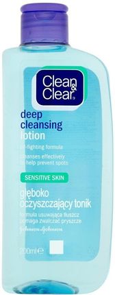 Clean & Clear Deep Cleansing płyn głęboko oczyszczający dla cery wrażliwej 200 ml