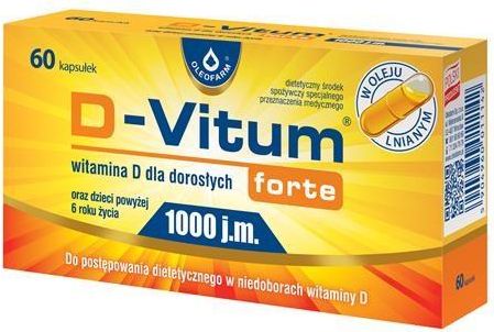 D-Vitum Forte, 1000 j.m, 60 kapsułek