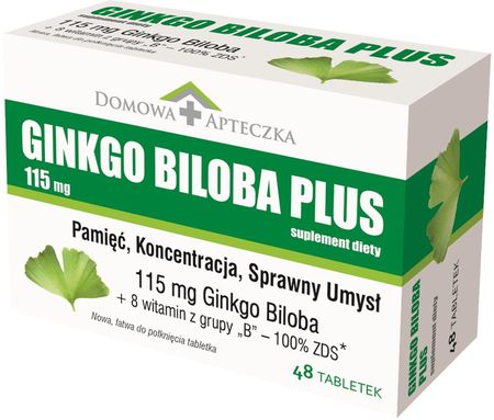 Tabletki Ginkgo Biloba Plus 60 mg 48 szt.