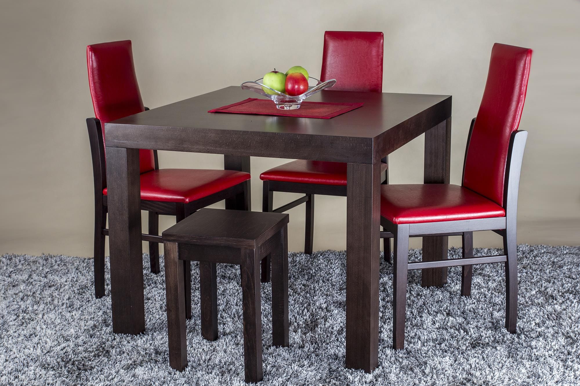Stelmach Stół Wenge B8 90x90 3 Krzesła Top 036 Taboret Opinie