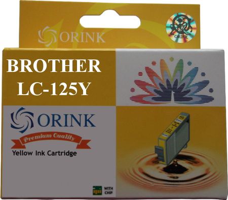 ORINK ZASTĘPCZY ATRAMENT BROTHER LC-125XLY YELLOW (O-LC125XLY)