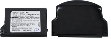 Cameron Sino Sony PSP-S110 1800mAh 6.66Wh Li-Polymer 3.7V powiększony czarny  (CS-SP112XL)