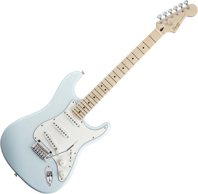 【美品】Squier Deluxe Stratocaster Fender Squier Deluxe Stratocaster MN Daphne Blue - Ceny i
