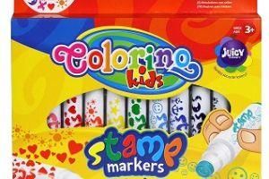 Colorino Flamastry Z Pieczątkami 10 Kolorów