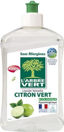 L'Arbre Vert 500Ml Liquide Vaisselle Citron Vert Hipoalergiczny Płyn Do Mycia Naczyń