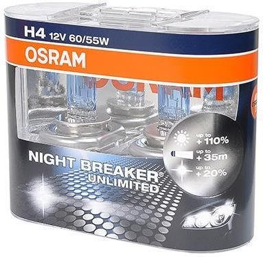 Żarowka samochodowa Osram H4 NightBreaker UNLIMITED + 110% światła (duo  pack) - Opinie i ceny na