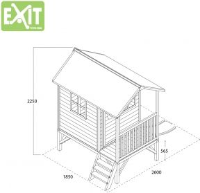 Exit Toys Domek Loft 300 Czerwony 50.03.13.00