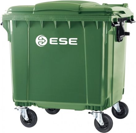 Kosz na śmieci Pojemnik na odpady 1100L zielony plastik (ECOKOM1100G)