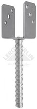 Podstawa Słupa do Zabetonowania z Prętem Stal Ocynkowana 91mm 324mm 4mm