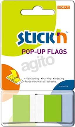 Hopax Stick'N Zakładki Indeksujące W Podajniku 50Szt Zielone 26023