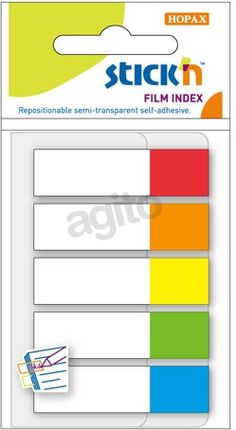 Hopax Stick'N Zakładki Indeksujące 100Szt/5 Kolorów 21465