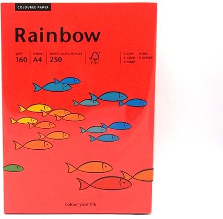 Papier Ksero A4/160 Rainbow Ciemno Czerwony /28/ 250Szt