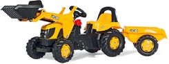Zdjęcie Rolly Toys Kid Traktorna Pedały Jcb Z Łyżką I Przyczepą 23837 - Szczawnica