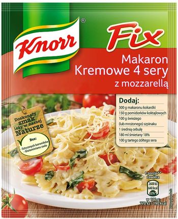 KNORR FIX Makaron 4 sery z mozzarellą 45g