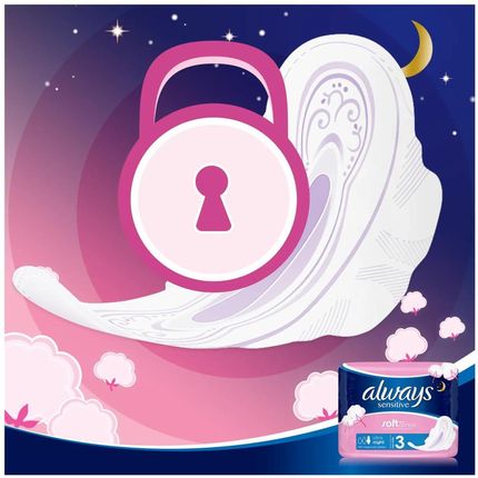 Always Ultra Sensitive Night podpaski 14 szt. - zdjęcie 4